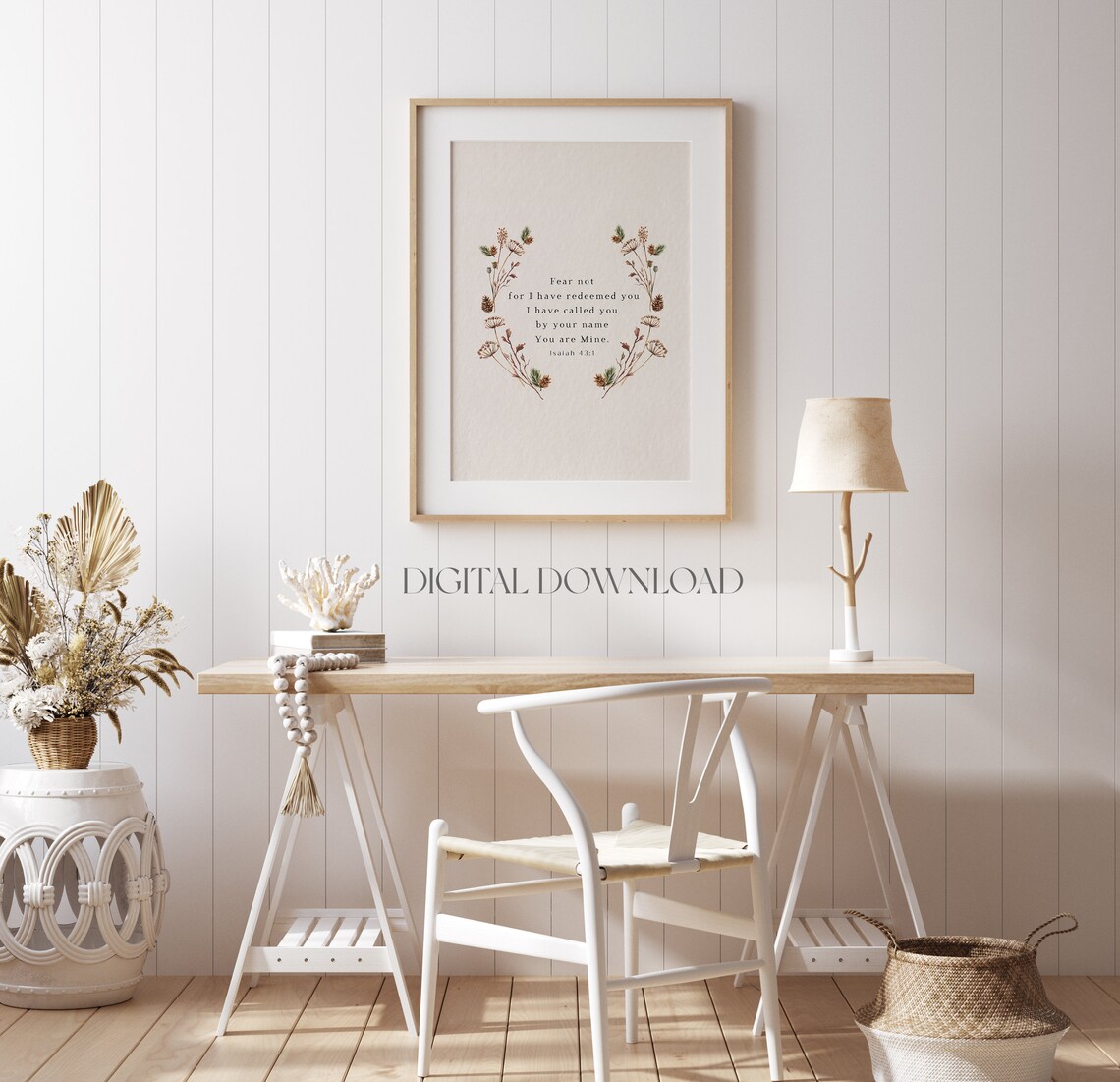 Isaiah 43:1 Fear Not Scripture Art Print - Image 3