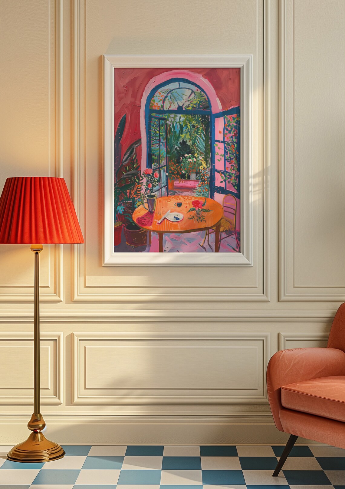 Matisse-Inspired Indoor Garden, Floral Window Art Print - Image 6