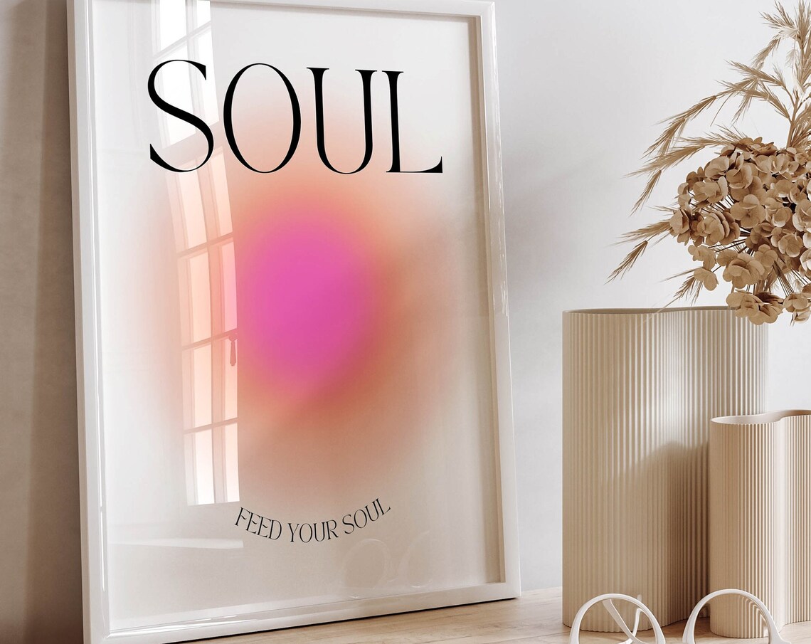 Aura Poster, Trendy Spiritual Yoga Decor Art Print