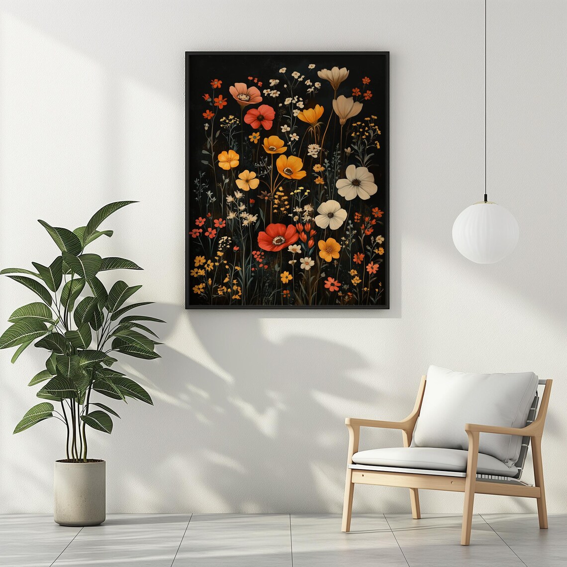Wildflower Botanical Art Print, Boho Floral Decor - Image 3