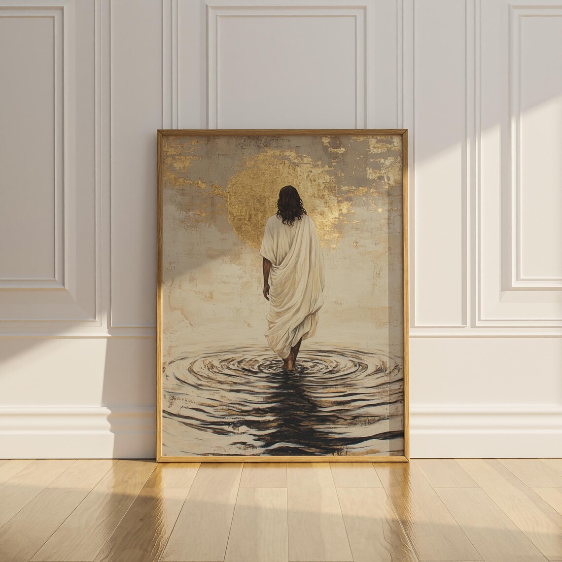 Jesus Christ Walking on Water Christian Art Print - Image 2
