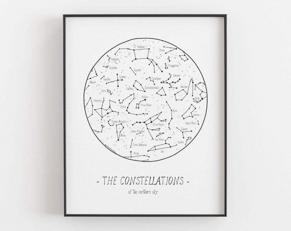 Constellations Northern Hemisphere Night Sky Art Print - Image 3
