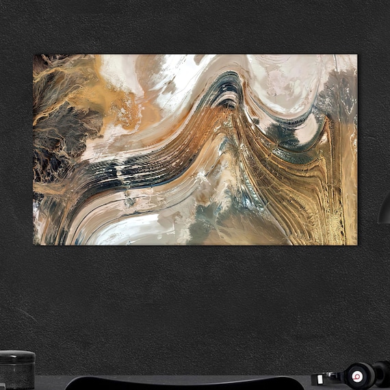 Brown Beige 3d Canvas Wall Art Bohemian Gallery Wrapped