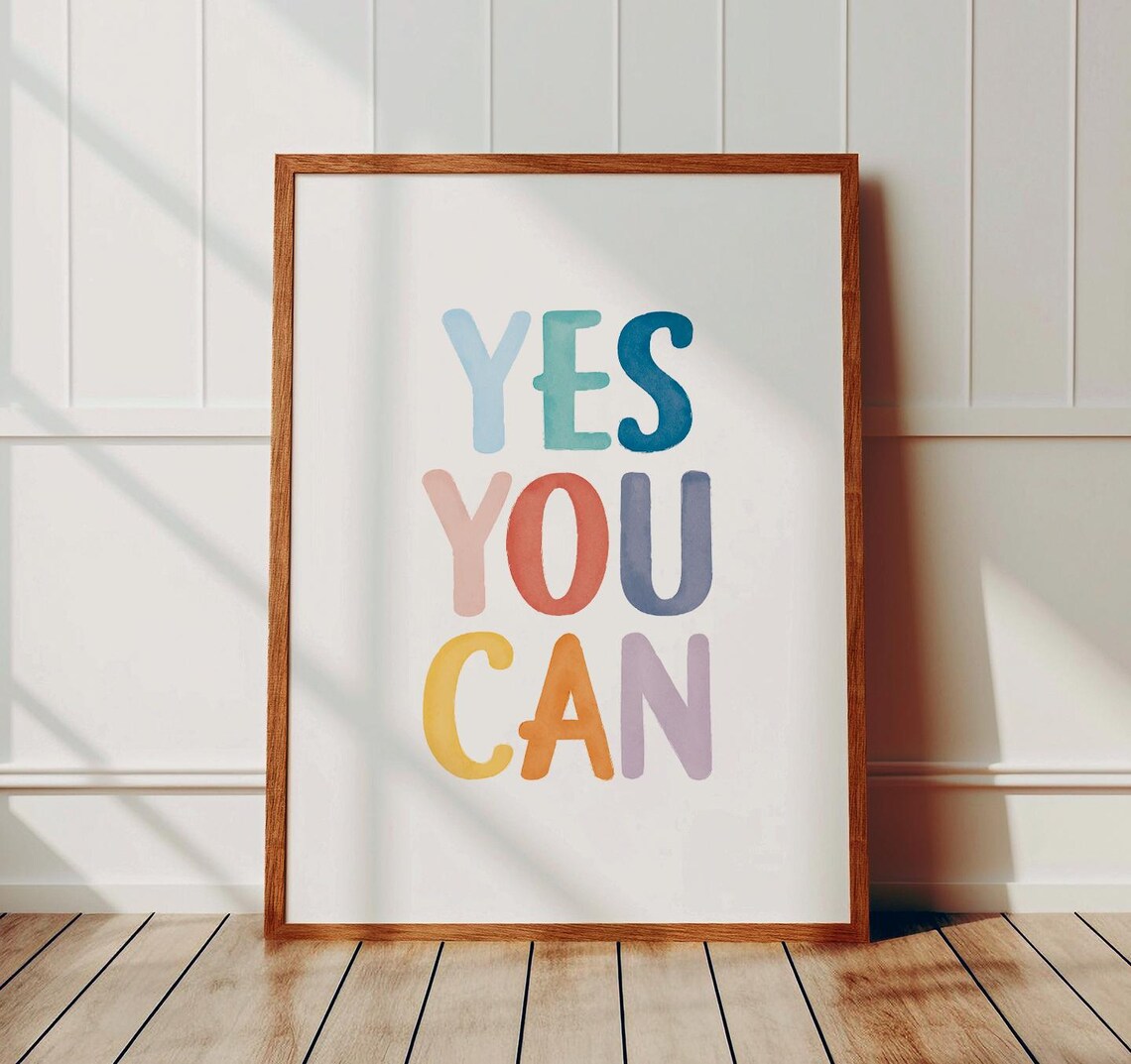 Yes You Can Poster, Kids Classroom Decor - Image 4