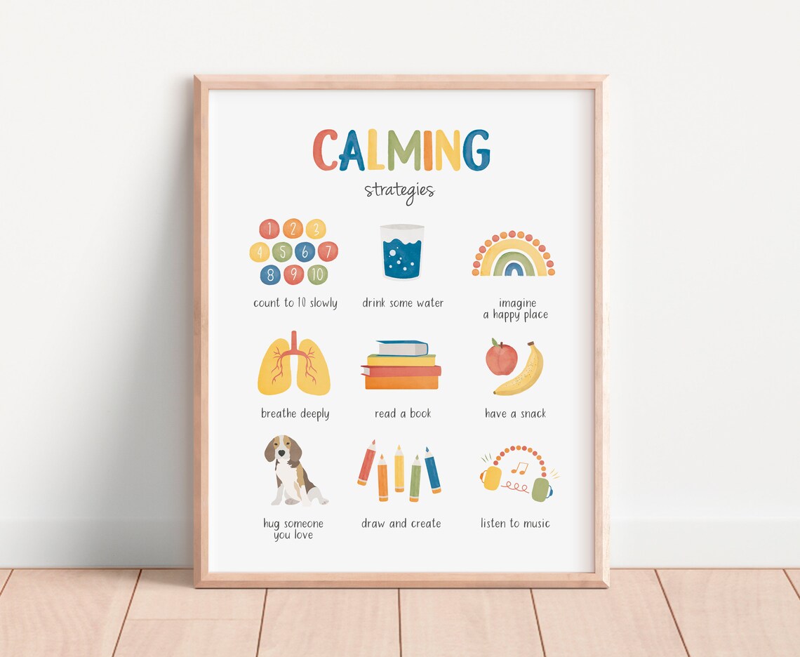 Calming Strategies Therapy Office Art Print - Image 4
