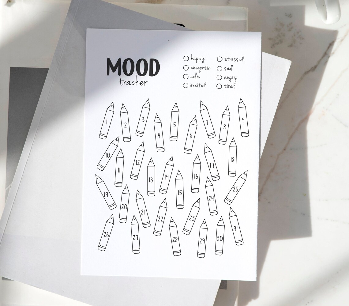 Mood Tracker Feelings Chart, Daily Journal Page - Image 5
