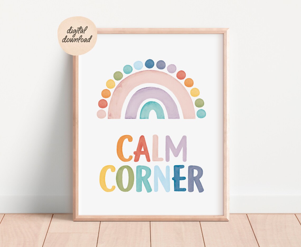 Calming Corner Poster, Classroom Mental Health Decor - Image 8