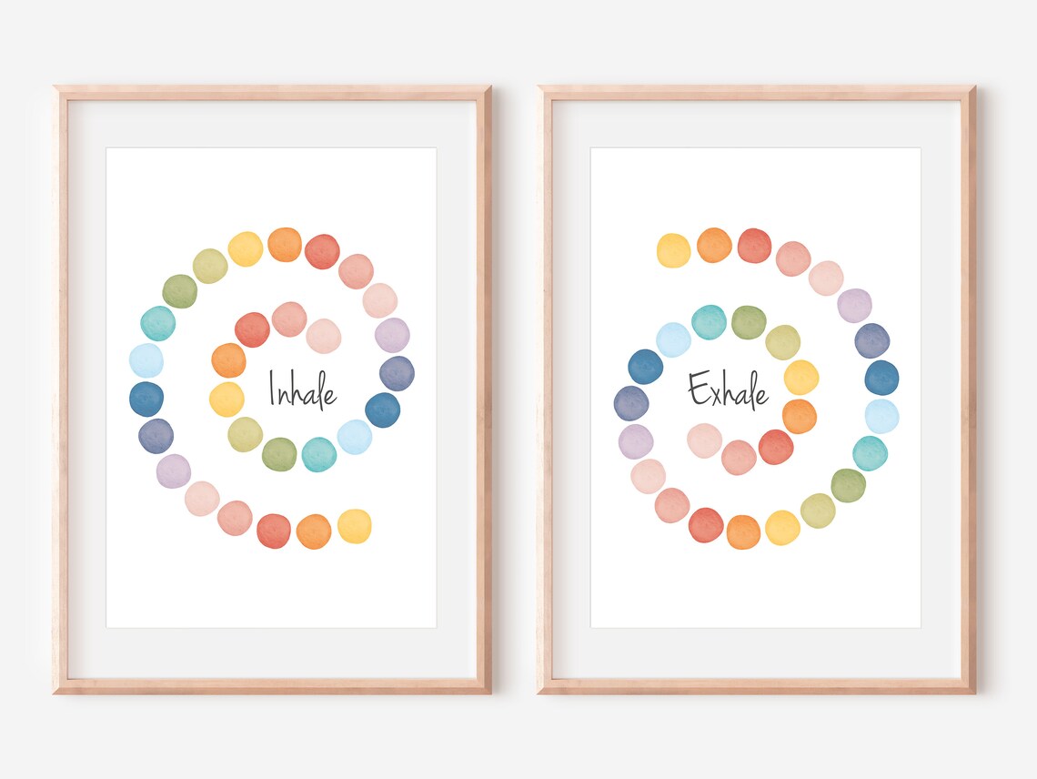 Inhale Exhale Posters, Counseling Office Decor - Image 4