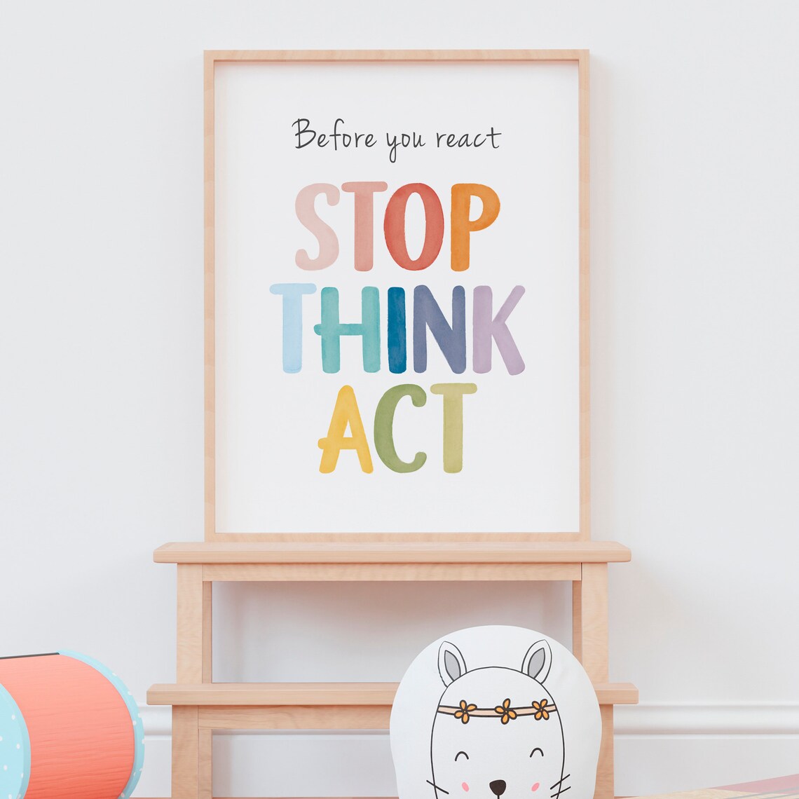 Stop Technique Calming Corner Poster, Mental Health Art Print - Image 8