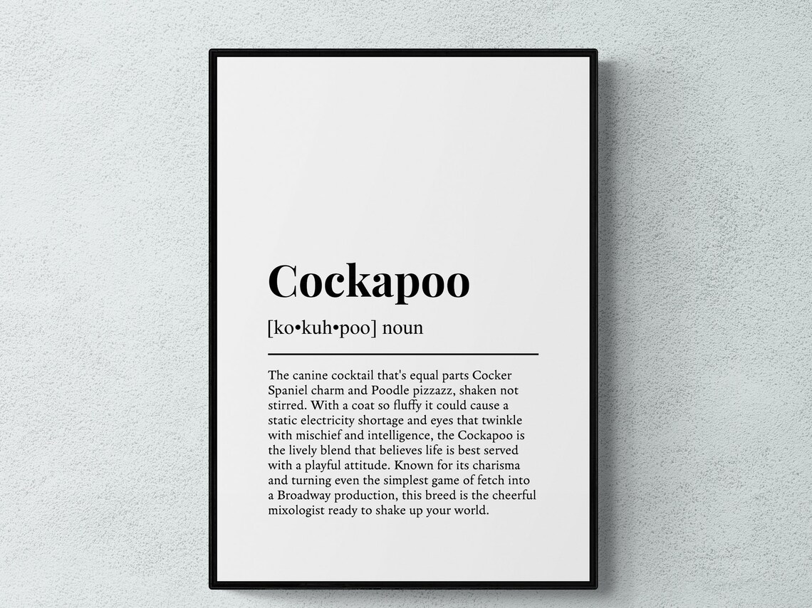 Cockapoo Funny Definition Dog Poster Art Print
