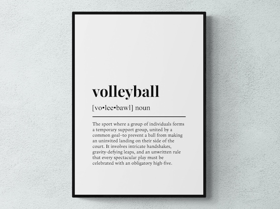 Volleyball Funny Definition Sport Gift Art Print