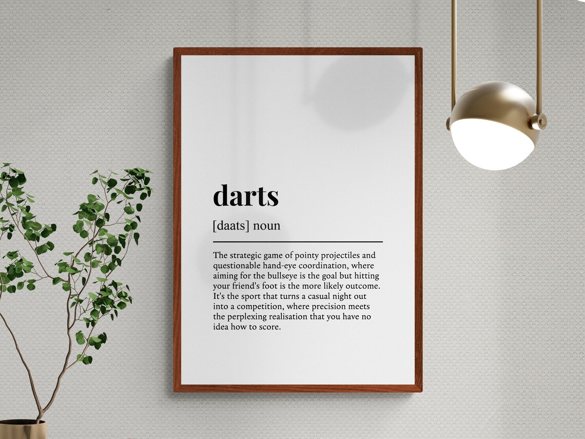 Darts Funny Definition, Sport Gift Poster Print - Image 3