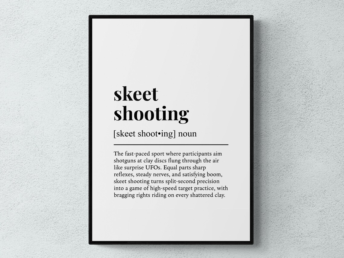 Skeet Shooting Funny Definition Sport Gift Art Print
