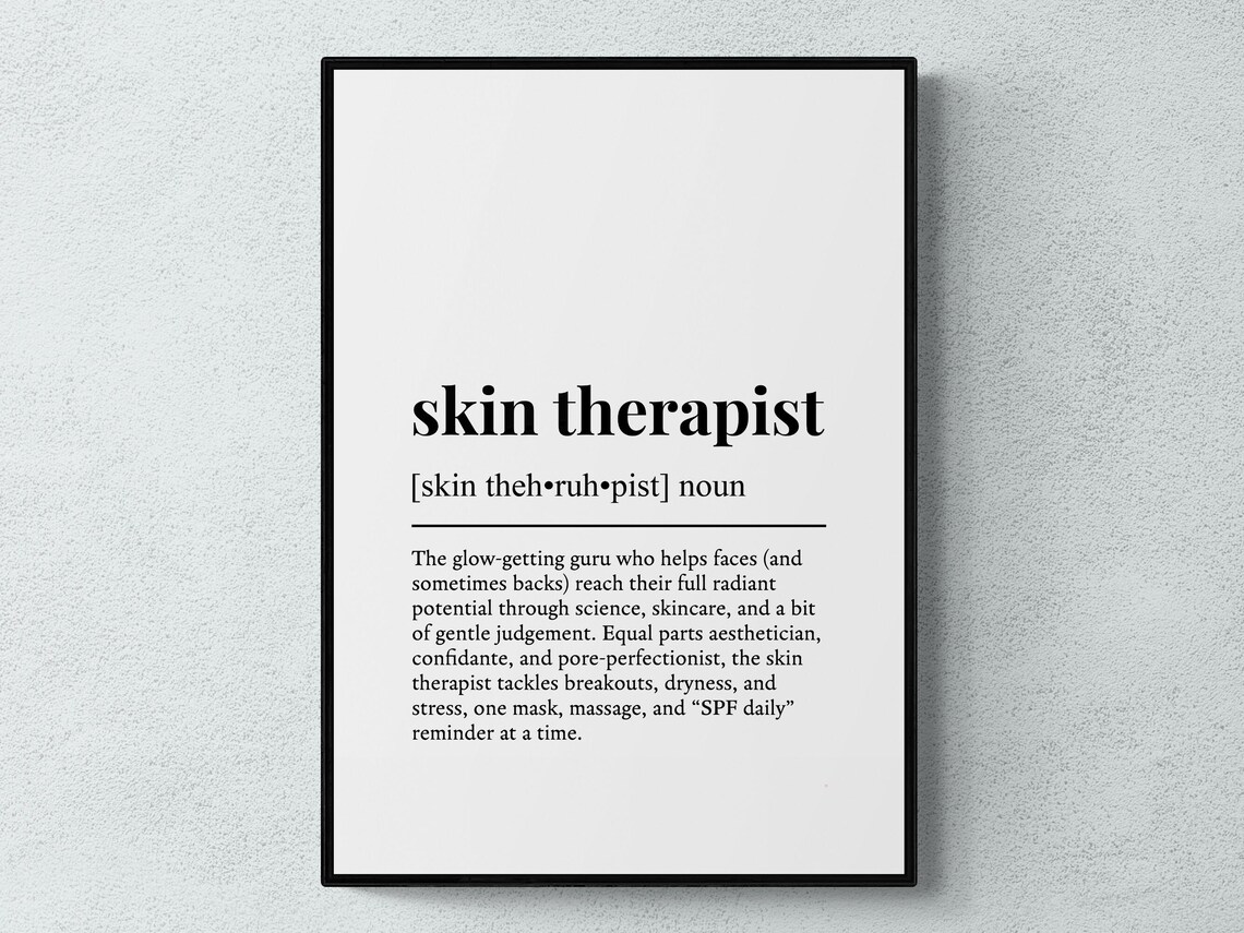 Skin Therapist Funny Definition Typography Art Print