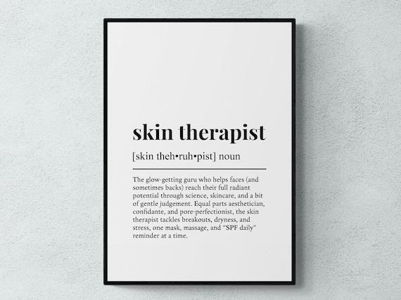 Skin Therapist Funny Definition Typography Art Print