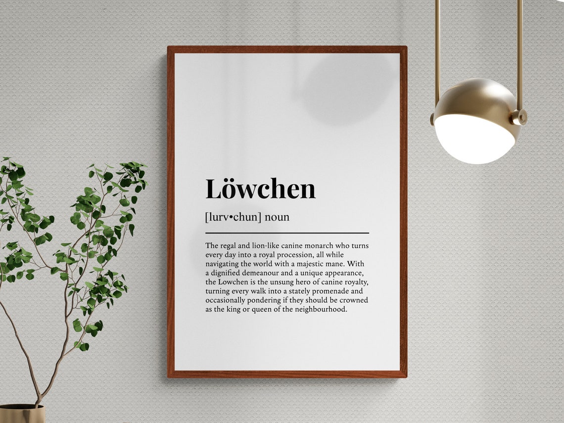 Lowchen Funny Definition Dog Art Print - Image 3