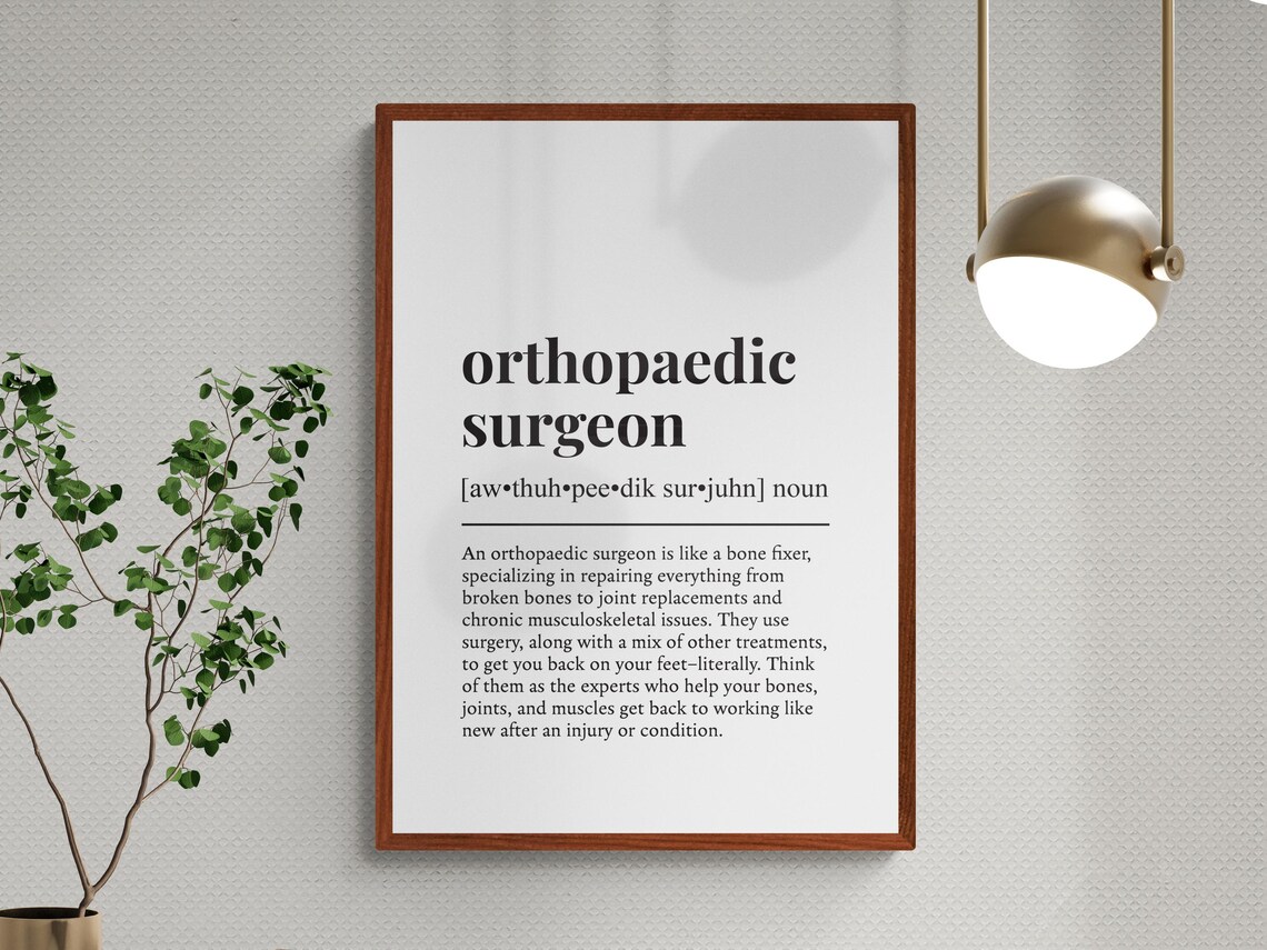 Orthopaedic Surgeon Funny Definition Art Print - Image 3
