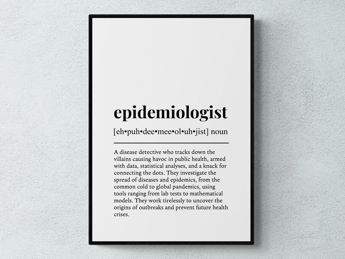 Epidemiologist Funny Definition Job Work Gift Wall Art Print