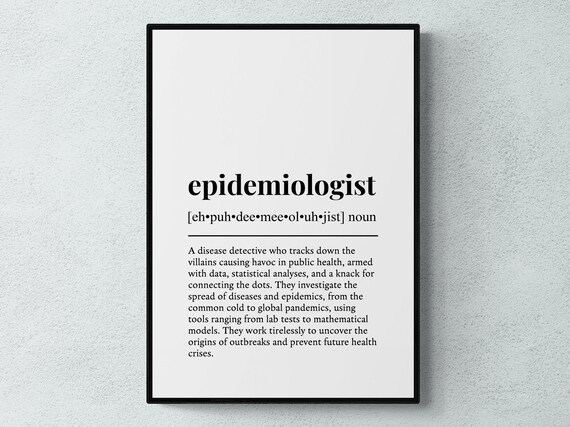 Epidemiologist Funny Definition Job Work Gift Wall Art Print
