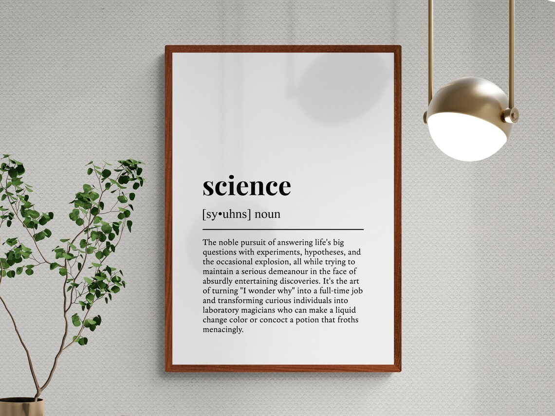 Science Funny Definition, Education Humor Art Print - Image 3