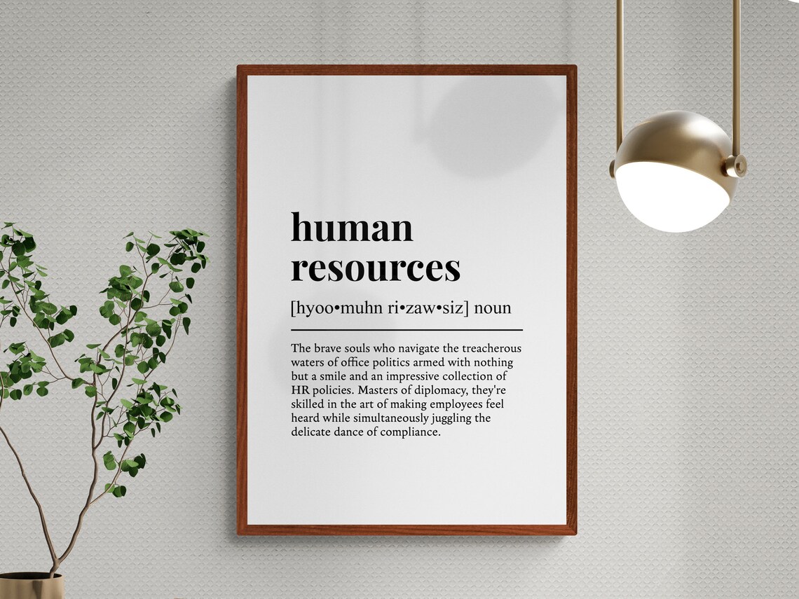 Human Resources Funny Definition Poster Print - Image 3