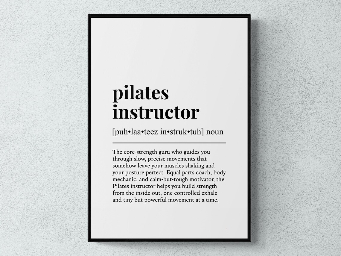 Pilates Instructor Funny Definition Job Gift Art Print