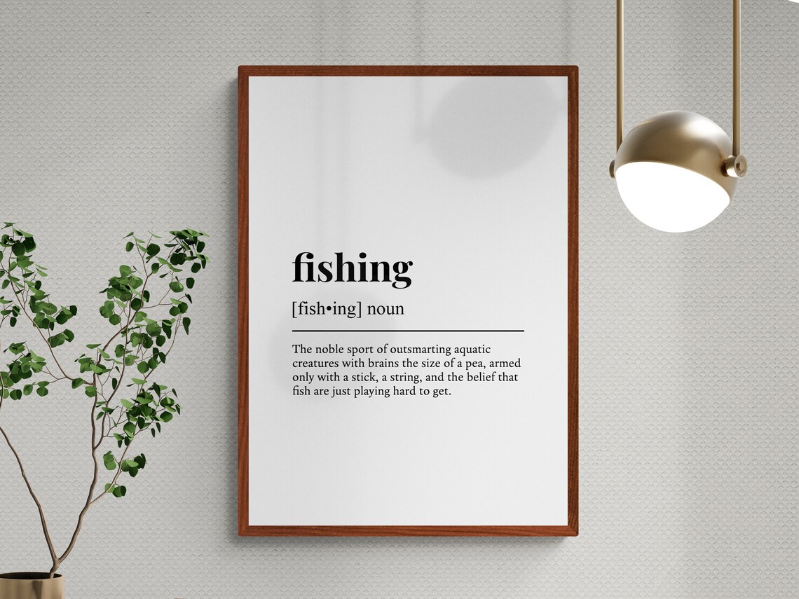 Fishing Funny Definition Art Print, Hobby Gift - Image 3