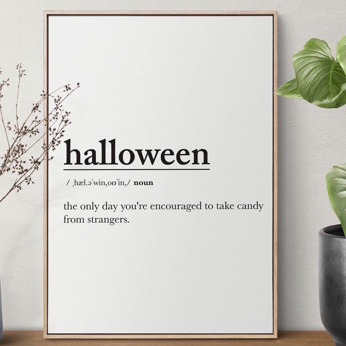 Halloween Definition Poster Funny Dictionary Style Typographic Decor - Image 3