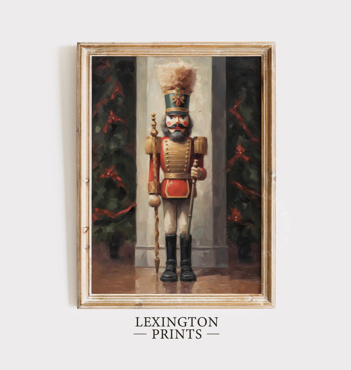 Classic Christmas Nutcracker Soldier in Red and Gold Uniform Poster - Image 5