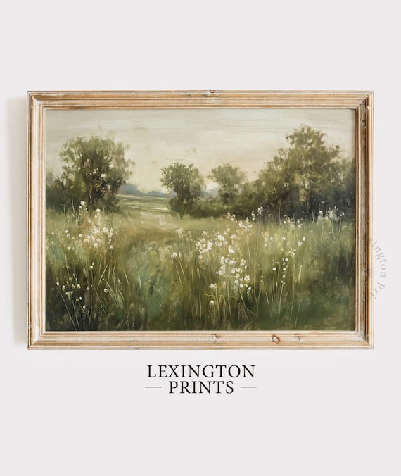 Summer Meadow Wildflowers Green Countryside Landscape Poster
