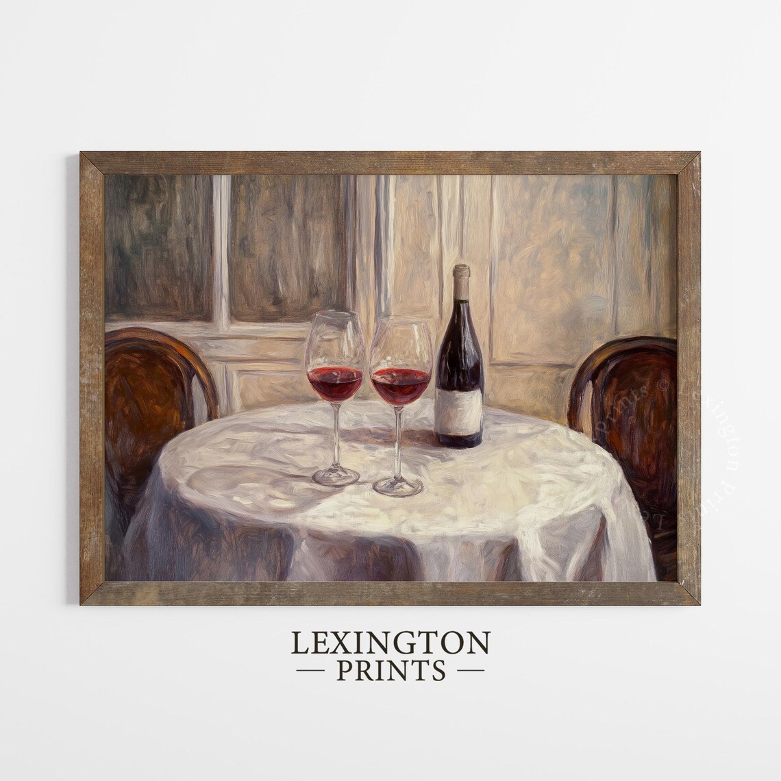 Vintage Wine Glass Print Farmhouse Wall Art French Country Decor Kitchen Wall Art Red Wine Print Bar Cart Prints Valentines 999 - Image 3