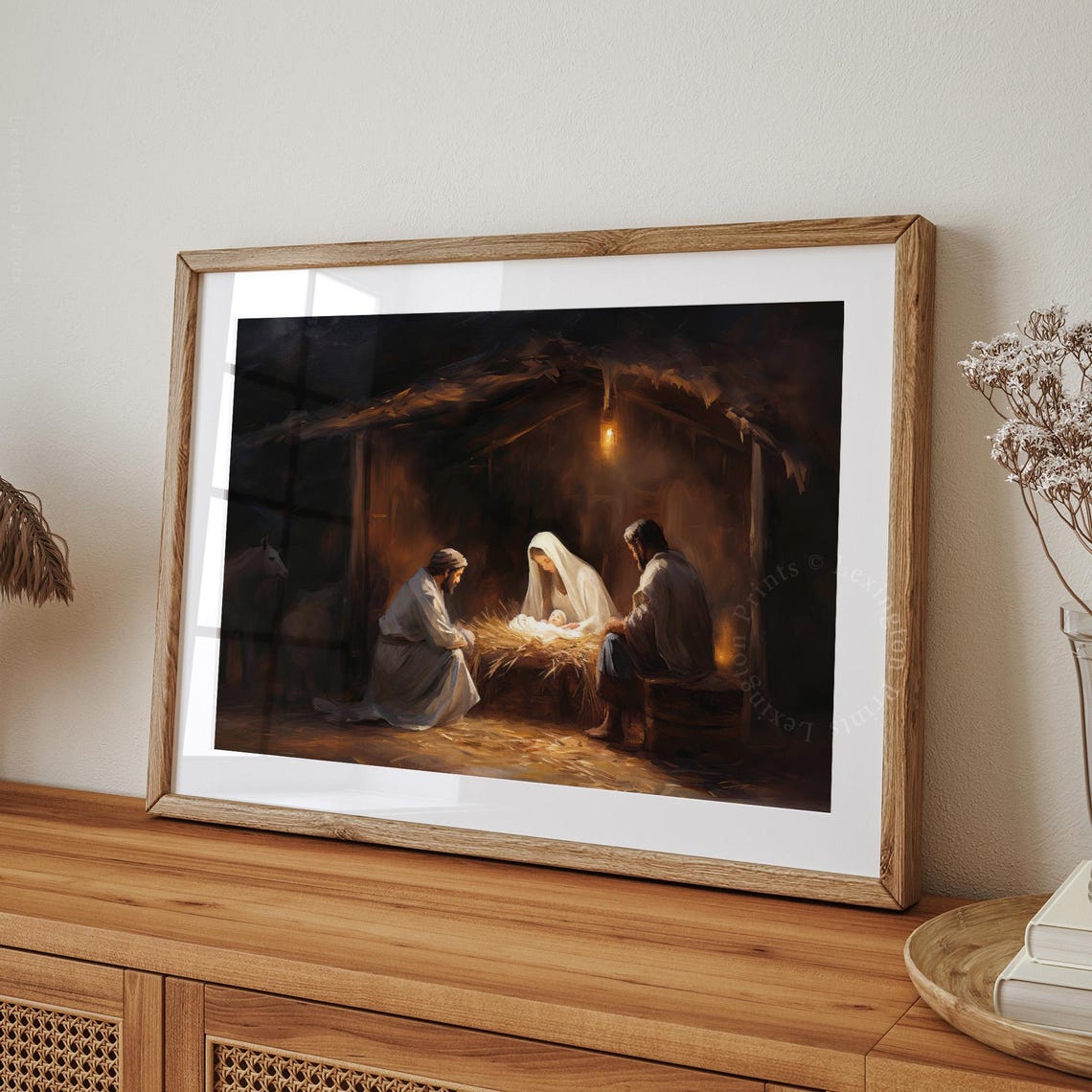 Nativity Christian Wall Art Christian Nativity Christmas Wall Art Christian Print Christmas Art Oil Painting Jesus Art Holiday 389 - Image 8