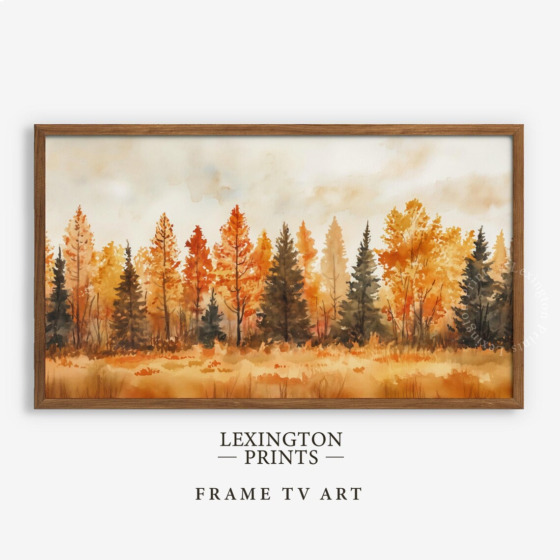 Fall Forest Watercolor Tv Art Frame Tv Art Fall Forest Wall Art Moody Watercolor Tv Art Fall Tv Art Autumn Tv Art Farmhouse 893 - Image 5