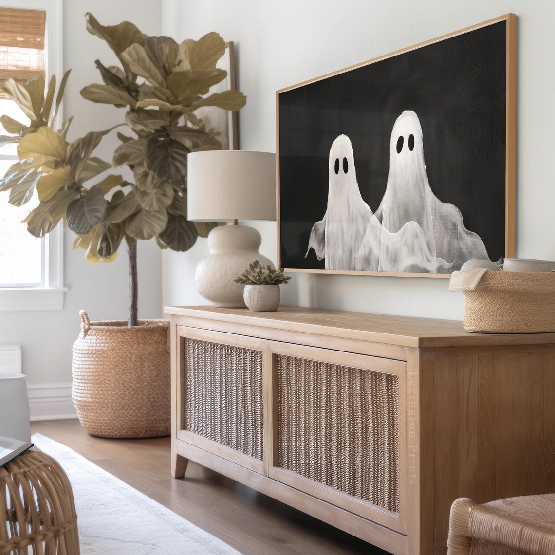 Ghost Friends Halloween Frame Tv Art Black White Minimalist Tv Art Ghost Tv Art Halloween Tv Art Fall Tv Art Halloween Party Tv Art 761 - Image 7