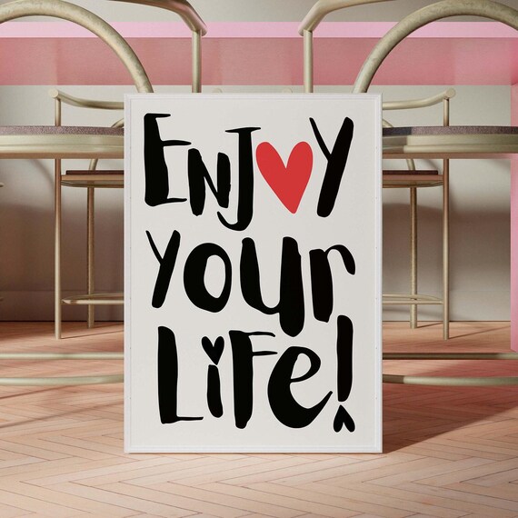 Motivational Quote Print Uplifting Quote Wall Art Inspirational Wall Art Cute Affirmation Poster Heart Quote Print Aesthetic Typography