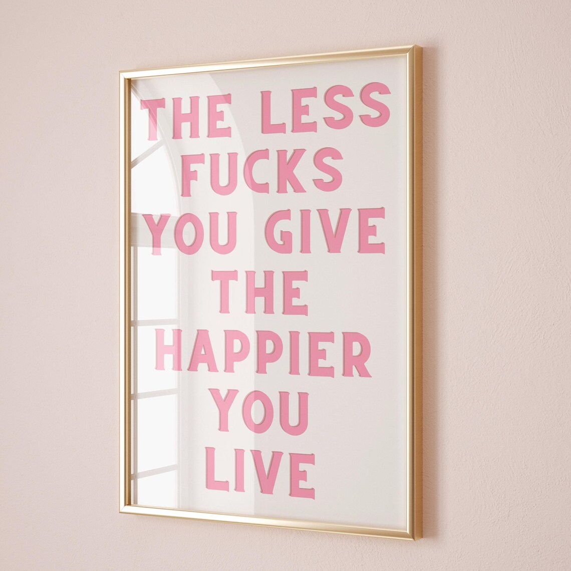 Fuck Pink Sarcastic Home Office Decor Poster