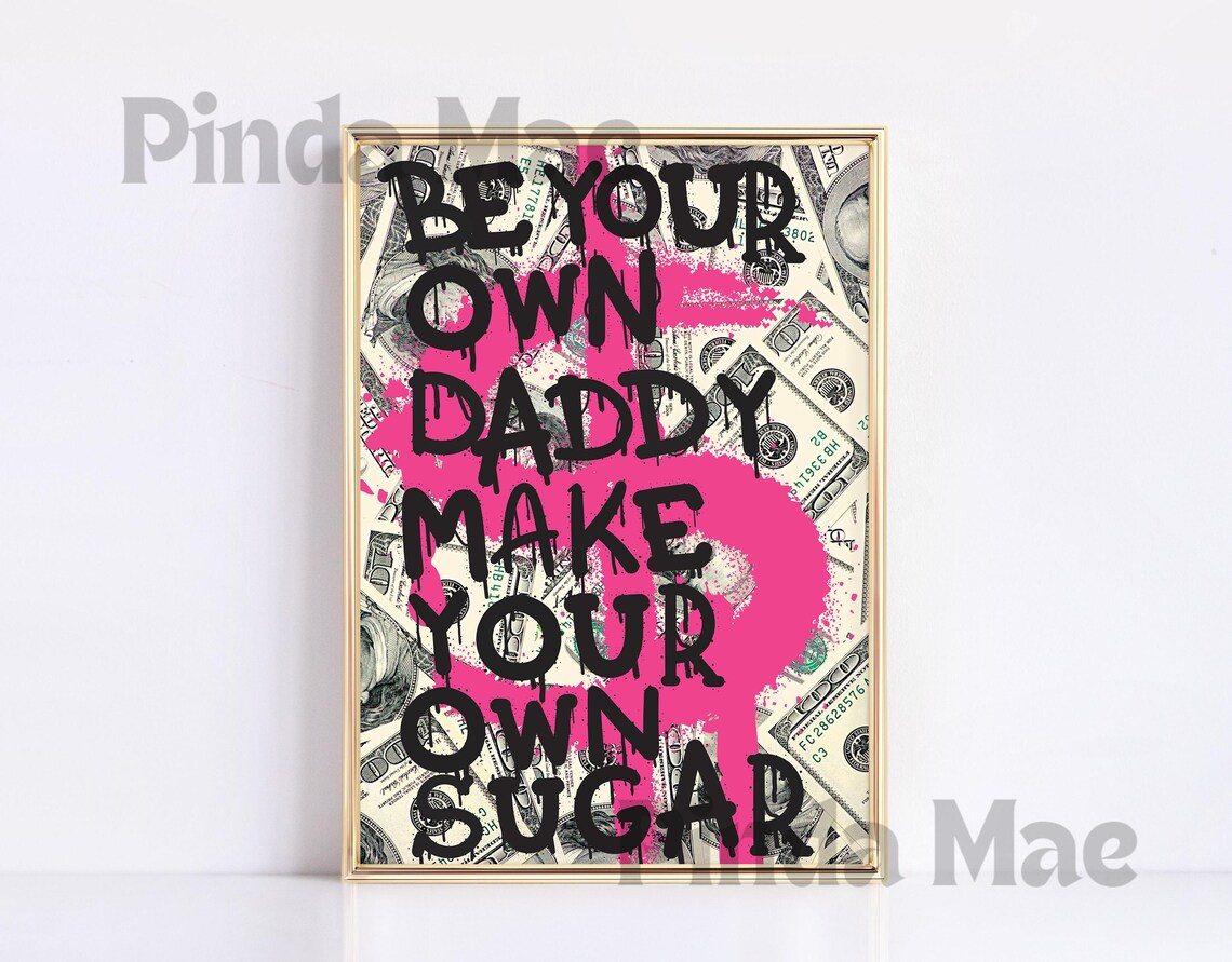 Preppy Graffiti Money Motivational Art Print