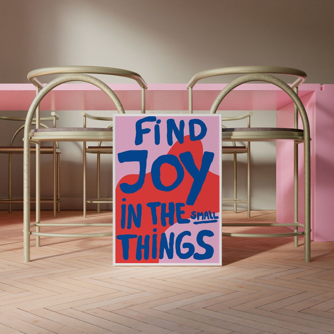 Find Joy In The Small Things Colorful Positive Quote Wall Poster