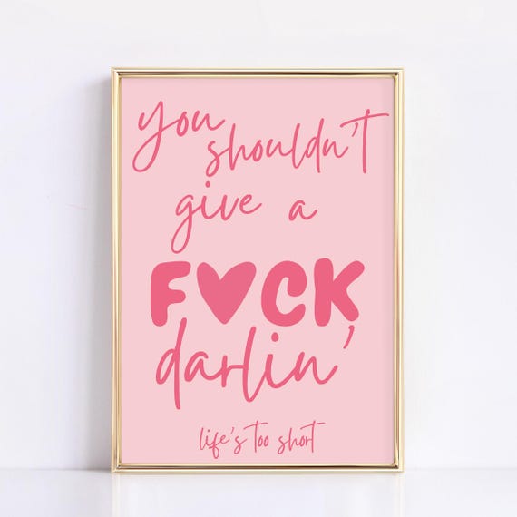 Motivational Quote Print, Minimalist Pink Poster