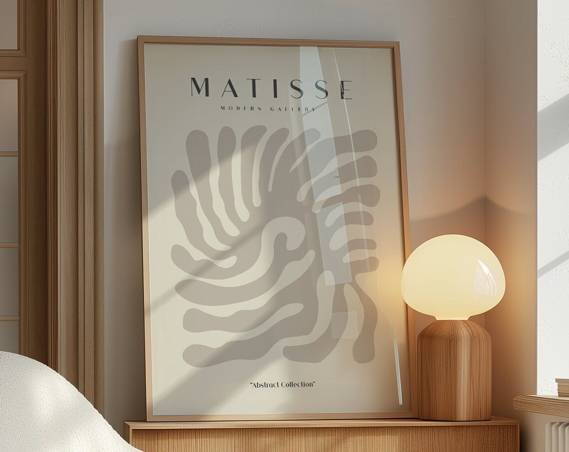 Henri Matisse Print Neutral Wall Art Beige Poster Unframed - Image 2