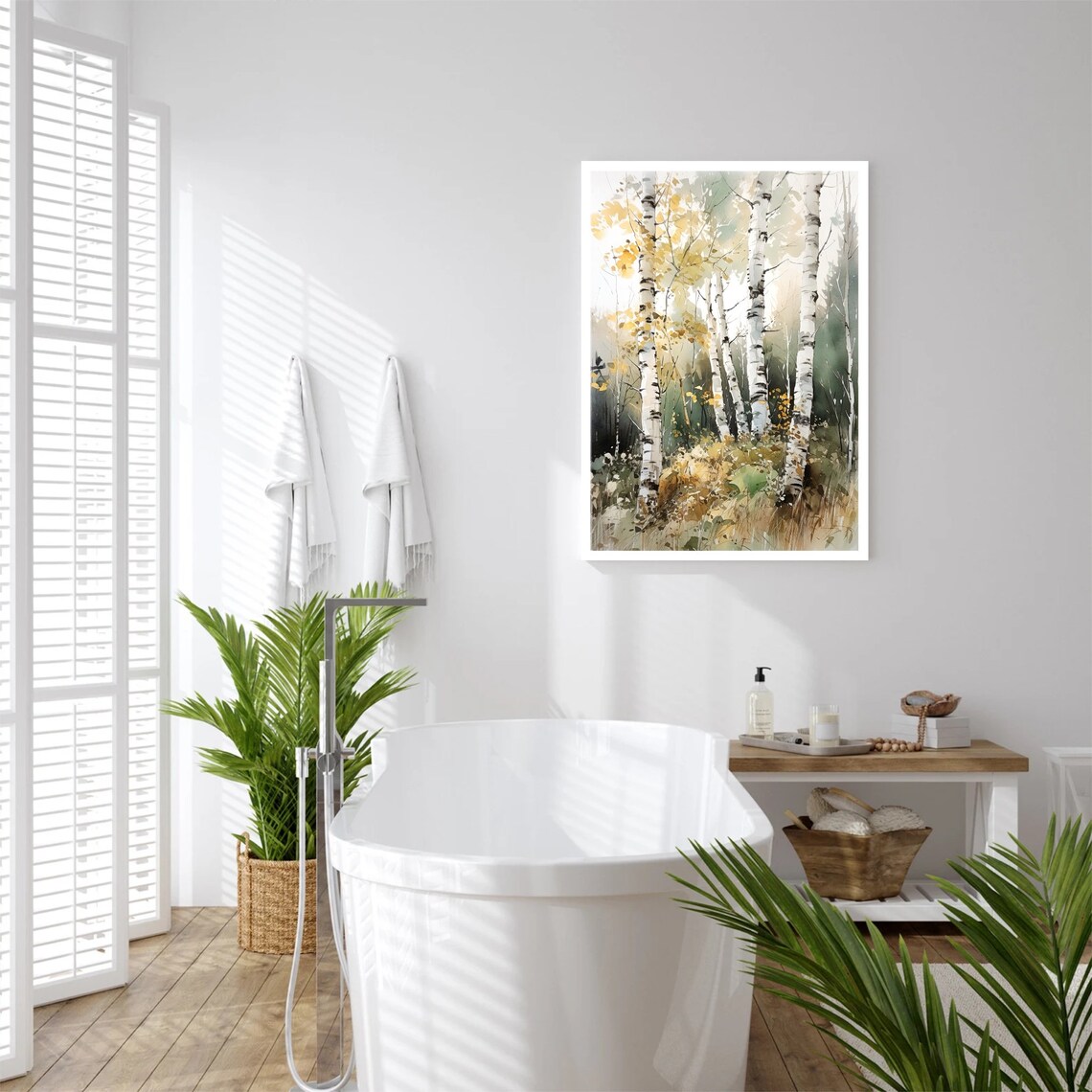 Birch Woods Landscape Wall Art Print - Image 3