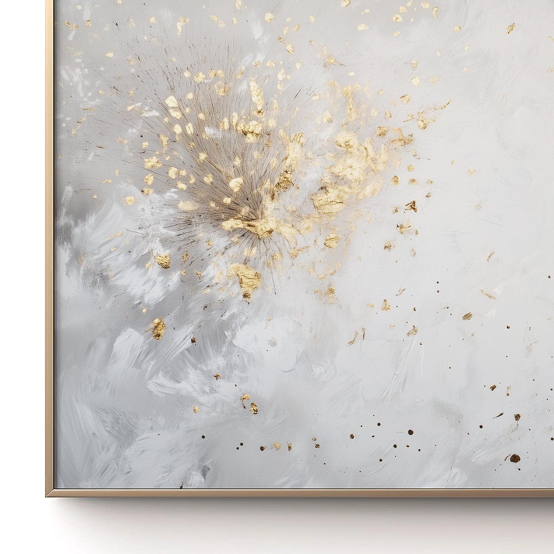 New Years Eve Fireworks Cream Gold Abstract Celebration Poster - Image 2