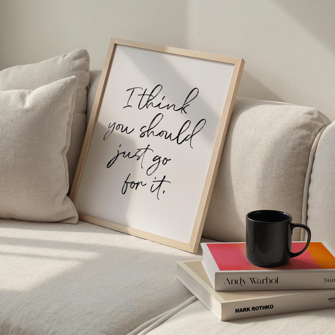Motivational Quote Art Print Handwritten Script Positive Affirmation