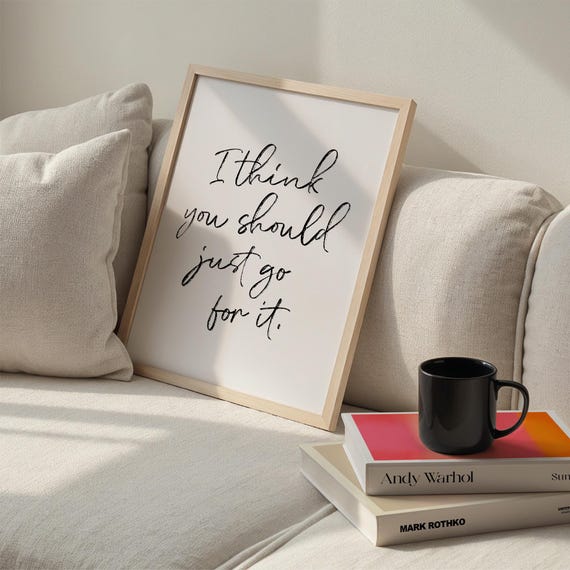 Motivational Quote Art Print Handwritten Script Positive Affirmation