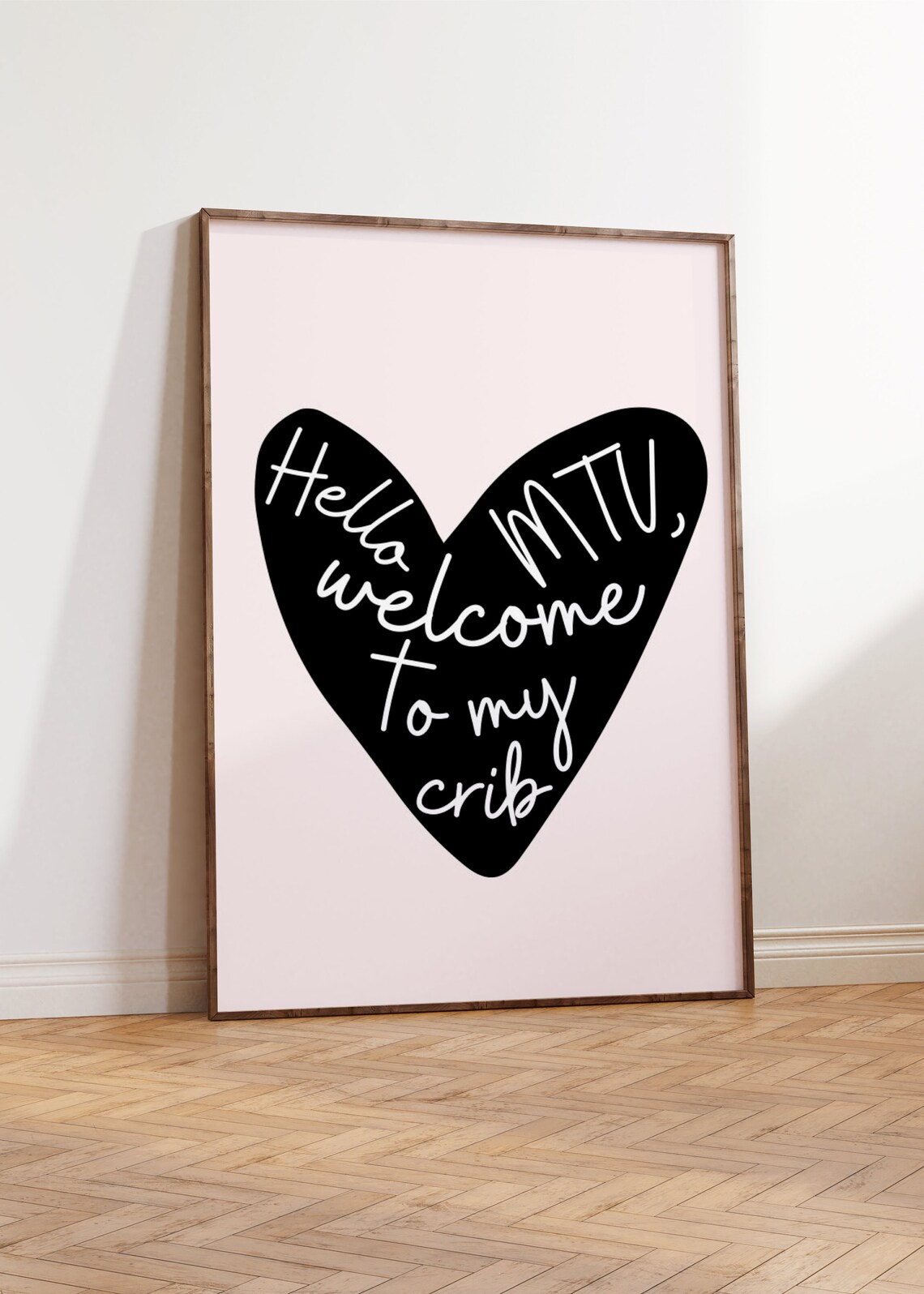 Hello Mtv Welcome To My Crib Retro Typography Art Print - Image 2