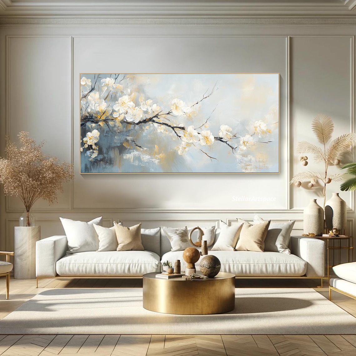 Cherry Blossom Branch, Minimalist Floral Art Print - Image 3