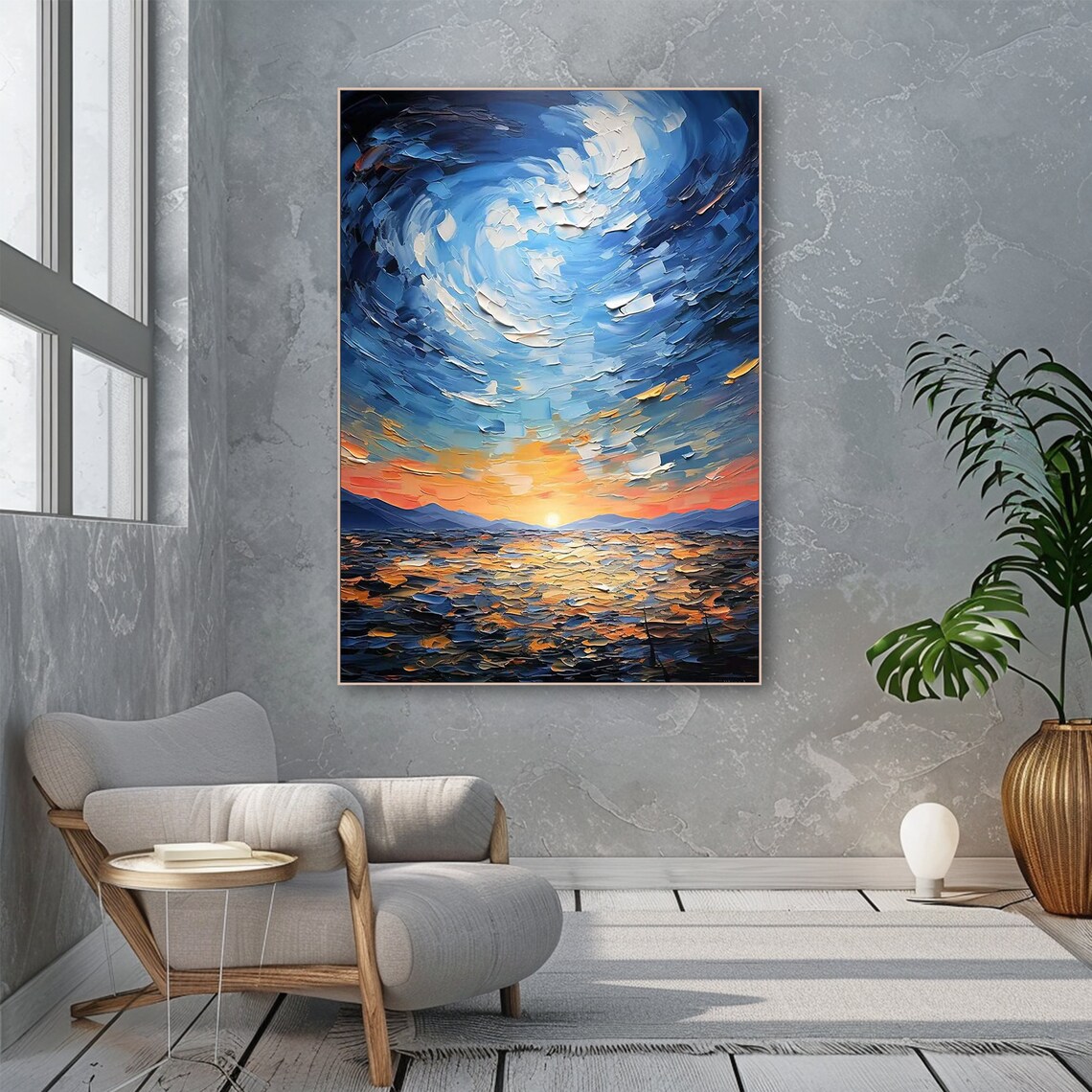 Rolling Clouds, Abstract Expressionist Wall Art Print - Image 3