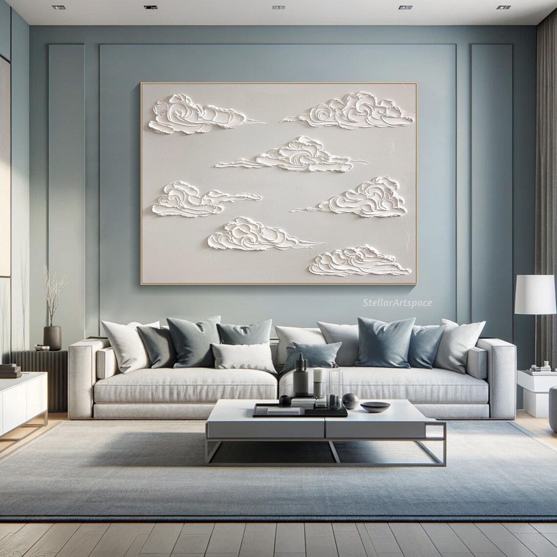 Cloud Painting, Minimalist Sky Wall Art Print - Image 6
