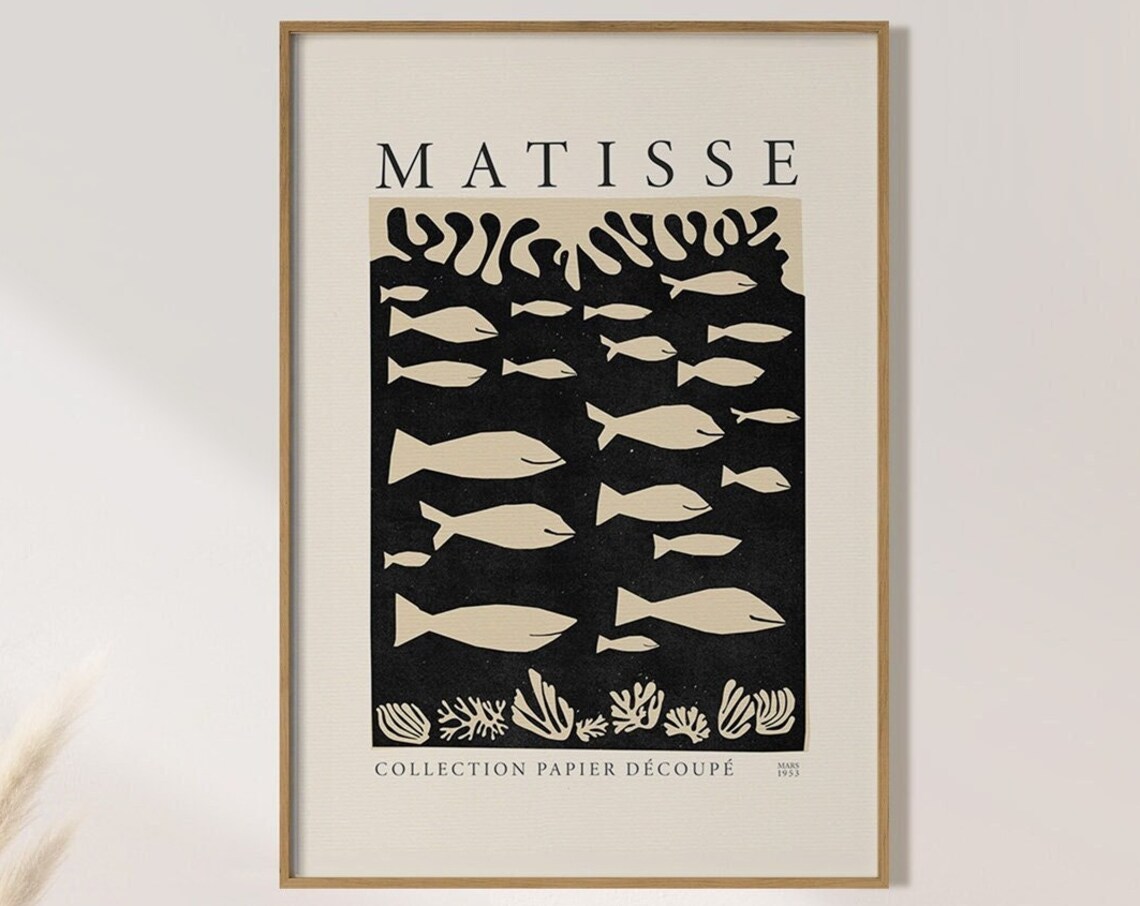 Matisse Aquarium-Inspired Exhibition Collages Art Print