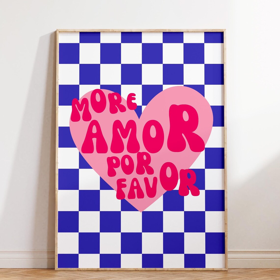 More Amor Por Favor Retro Love Quote Art Print